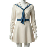 Enola Holmes 3 Cosplay Costume Enola White Sailor Outfit Adult Female Halloween Carnival Costume