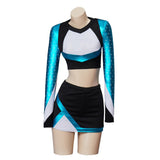 Euphoria Cosplay Costume Maddy Perez Blue Cheerleader Outfit  Adult Female Halloween Carnival Costume