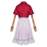 Final Fantasy Cosplay Costume Aerith Gainsborough Classic Red Coat Set Adult Female Halloween Carnival Costume