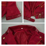 Final Fantasy Cosplay Costume Aerith Gainsborough Classic Red Coat Set Adult Female Halloween Carnival Costume
