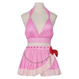 Final Fantasy Cosplay Costume Aerith Pink Swimsuit Adult Female Halloween Carnival Costume