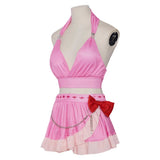 Final Fantasy Cosplay Costume Aerith Pink Swimsuit Adult Female Halloween Carnival Costume