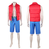 Forgotten Island Cosplay Costume aww Red Outfit Adult Male Halloween Carnival Costume