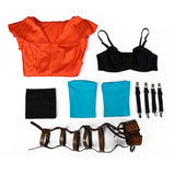 Frankenstein Cosplay Costume The Bride Orange Outfit Adult Female Halloween Carnival Costume