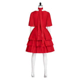 Frieren: Beyond Journey's End Cosplay Costume Frieren Women Red Dress Adult Female Halloween Carnival Costume
