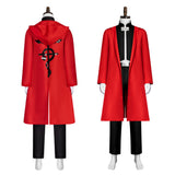 Fullmetal Alchemist  Cosplay Costume Edward Elric Red Outfit Adult Male Halloween Carnival Costume
