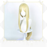 GACHIAKUTA  August Stilza Golden Cosplay Wig Resistant Synthetic Hair Halloween Costume Accessories