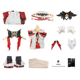 Genshin Impact Cosplay Costume Sandrone Red and White Dress Adult Female Halloween Carnival Costume