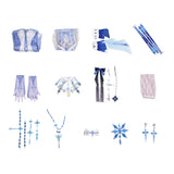 Genshin Impact Cosplay Costume The Tsaritsa Blue Dress Adult Female Halloween Carnival Costume