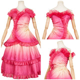Wicked 2024 Glinda Cosplay Costume Adult Female Red Flower Dress Halloween Carnival Costume