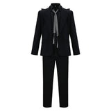 Good Omens Cosplay Costume Crowley Black Suit Adult Male Halloween Carnival Costume