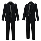 Good Omens Cosplay Costume Crowley Black Suit Adult Male Halloween Carnival Costume