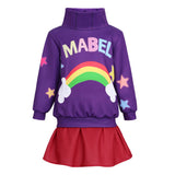 Gravity Falls Cosplay Costume Mabel Purple Outfit For Kids Children Halloween Carnival Costume