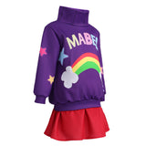 Gravity Falls Cosplay Costume Mabel Purple Outfit For Kids Children Halloween Carnival Costume