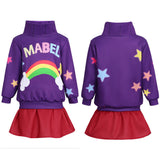 Gravity Falls Cosplay Costume Mabel Purple Outfit For Kids Children Halloween Carnival Costume