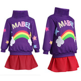 Gravity Falls Cosplay Costume Mabel Purple Outfit For Kids Children Halloween Carnival Costume