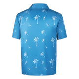 GTA Cosplay Costume Jason Blue Printed Beach Shirt Adult Male Halloween Carnival Costume