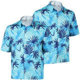 GTA Cosplay Costume Tommy Blue Printed Beach Shirt Adult Male Halloween Carnival Costume