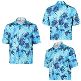 GTA Cosplay Costume Tommy Blue Printed Beach Shirt Adult Male Halloween Carnival Costume