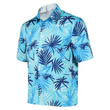 GTA Cosplay Costume Tommy Blue Printed Beach Shirt Adult Male Halloween Carnival Costume