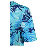 GTA Cosplay Costume Tommy Blue Printed Beach Shirt Adult Male Halloween Carnival Costume