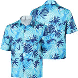 GTA Cosplay Costume Tommy Blue Printed Beach Shirt Adult Male Halloween Carnival Costume