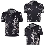 GTA6 Cosplay Costume Jason Black Printed T-Shirt Adult Male Halloween Carnival Costume