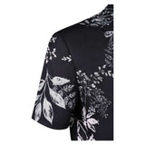 GTA6 Cosplay Costume Jason Black Printed T-Shirt Adult Male Halloween Carnival Costume