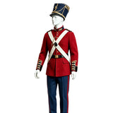 Hamlet Cosplay Costume Red Military Dress Uniform Adult Male Halloween Carnival Costume