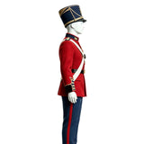 Hamlet Cosplay Costume Red Military Dress Uniform Adult Male Halloween Carnival Costume