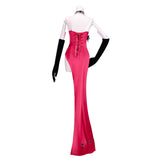 Hazbin Hotel Cosplay Costume Angel Dust Pink Outfit Adult Female Halloween Carnival Costume