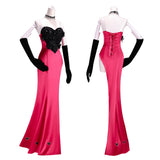 Hazbin Hotel Cosplay Costume Angel Dust Pink Outfit Adult Female Halloween Carnival Costume