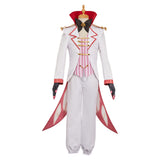 Hazbin Hotel Cosplay Costume Lucifer Morningstar White Outfilt  Adult Male Halloween Carnival Costume