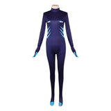 Hazbin Hotel Cosplay Costume Vox Blue Jumpsuit Adult Female Halloween Carnival Costume
