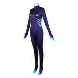 Hazbin Hotel Cosplay Costume Vox Blue Jumpsuit Adult Female Halloween Carnival Costume