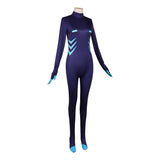 Hazbin Hotel Cosplay Costume Vox Blue Jumpsuit Adult Female Halloween Carnival Costume