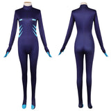Hazbin Hotel Cosplay Costume Vox Blue Jumpsuit Adult Female Halloween Carnival Costume