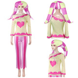 Helluva Boss Fizzarolli Cosplay Costume Adult Female Pink Beige Suit Halloween Carnival Suit