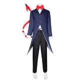Helluva Boss Moxxie Cosplay Costume Adult Male Blue Black Outfits Halloween Carnival Suit
