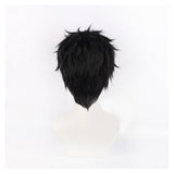 Hiromi Higuruma Black Cosplay Wig Resistant Synthetic Hair Halloween Costume Accessories