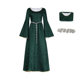 House of the Dragon Alicent Hightower Green Chain-belt Dress Adult Female Halloween Carnival Costume