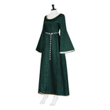 House of the Dragon Alicent Hightower Green Chain-belt Dress Adult Female Halloween Carnival Costume