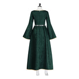 House of the Dragon Alicent Hightower Green Chain-belt Dress Adult Female Halloween Carnival Costume