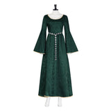 House of the Dragon Alicent Hightower Green Chain-belt Dress Adult Female Halloween Carnival Costume