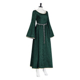 House of the Dragon Alicent Hightower Green Chain-belt Dress Adult Female Halloween Carnival Costume