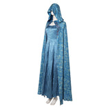 House of the Dragon Cosplay Costume Alicent Hightower Blue Outfit Adult Female Halloween Carnival Costume