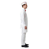 Ice Cream Man White Outfit Adult Male Halloween Carnival Costume