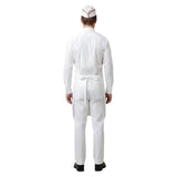 Ice Cream Man White Outfit Adult Male Halloween Carnival Costume