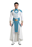 Invincible Cosplay Costume Mark Grayson Blue and White Jumpsuit Adult Male Halloween Carnival Costume
