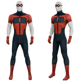 Invincible Cosplay Costume Oliver Grayson Red and Black Bodysuit Jumpsuit Adult Male Halloween Carnival Costume